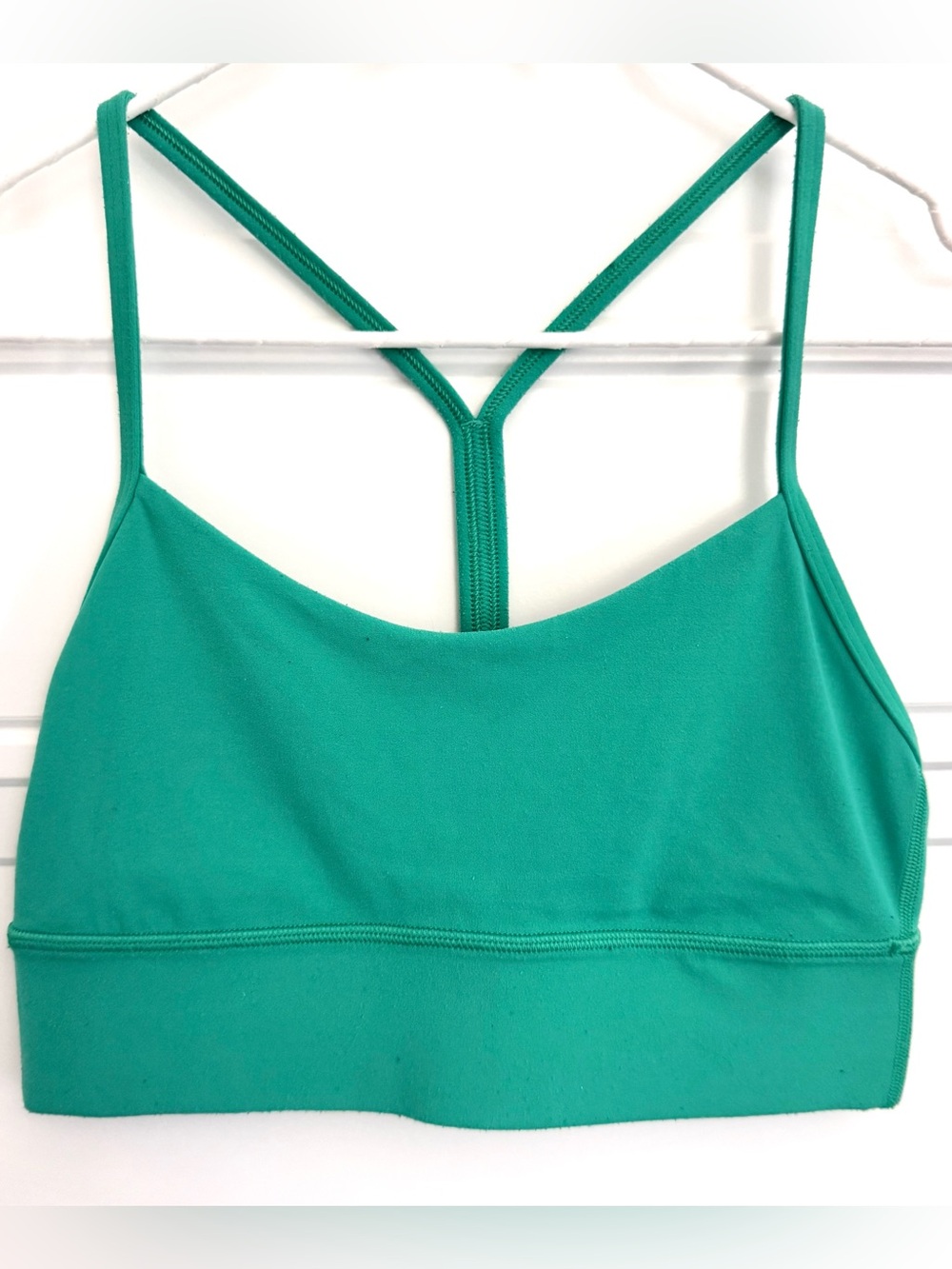 Lululemon Flow Y Bra Nulu Green Sports Bra, Size 6